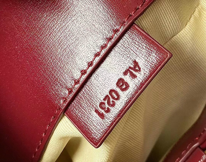 Givenchy Mini Antigona Lock Leather Satchel Burgundy G199115