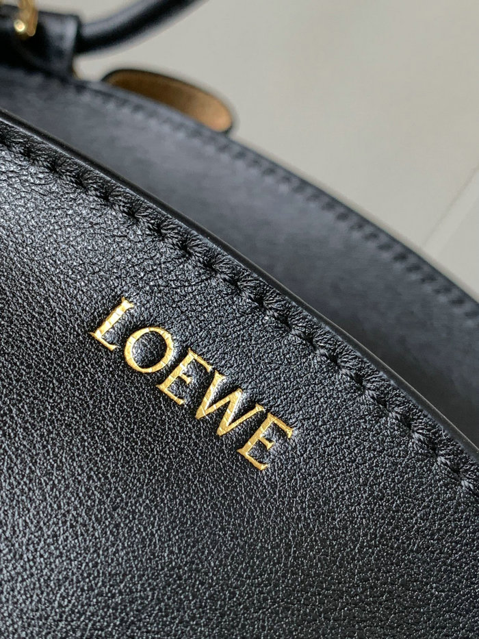 LOEWE Paseo Small Leather Tote Bag Black LT9022