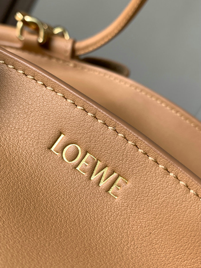 LOEWE Paseo Small Leather Tote Bag Brown LT9022