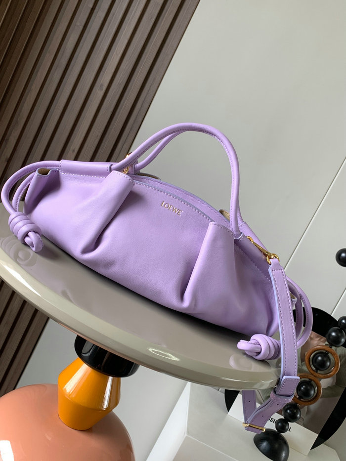 LOEWE Paseo Small Leather Tote Bag Purple LT9022