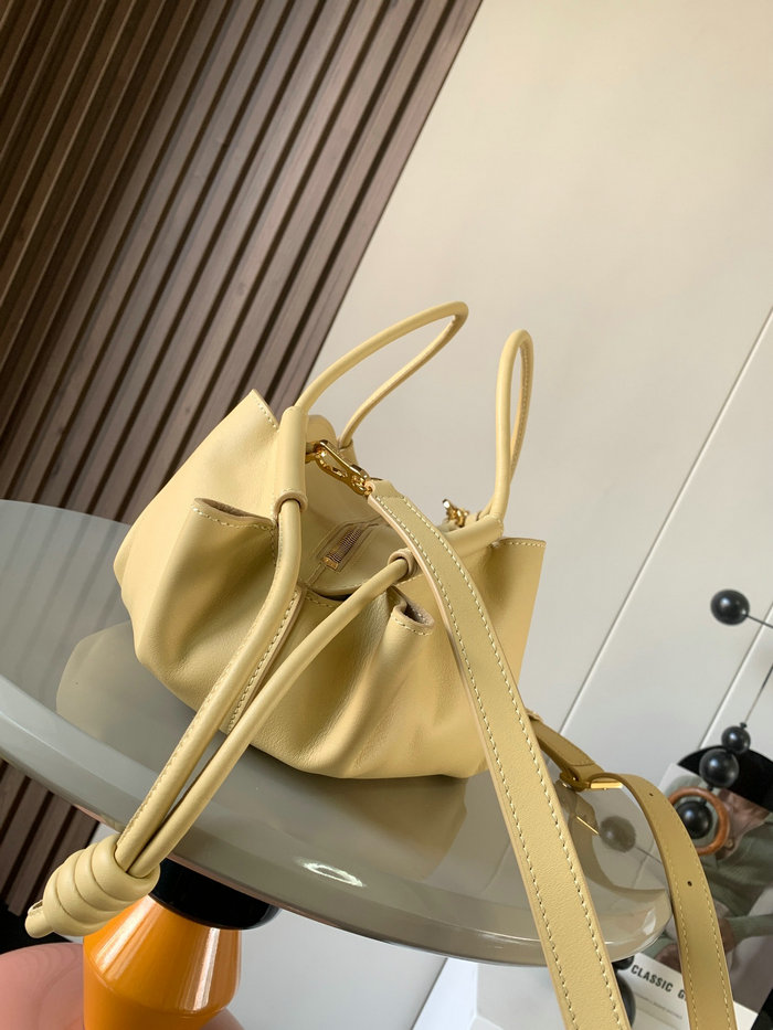 LOEWE Paseo Small Leather Tote Bag Yellow LT9022
