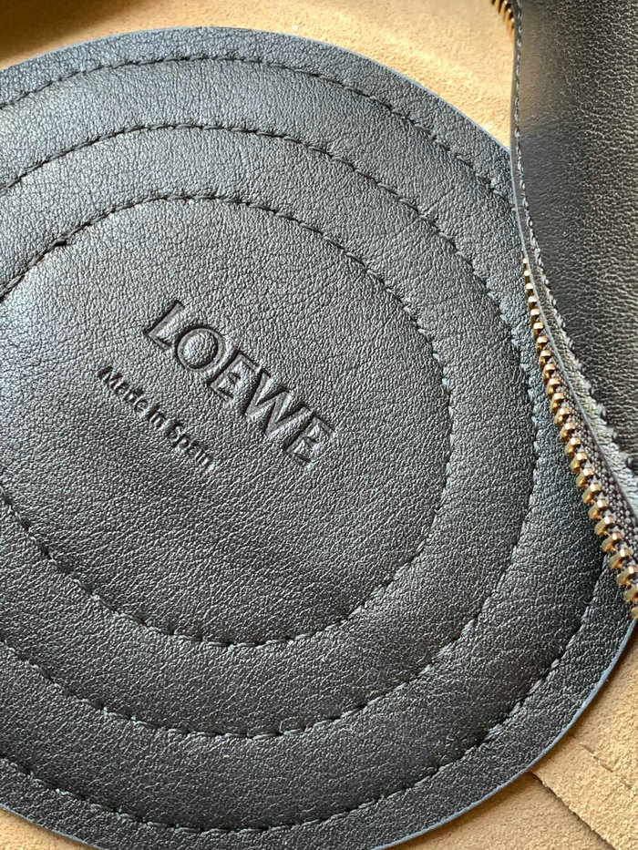 Loewe Paseo Small Leather Chain Shoulder Bag Black L9022