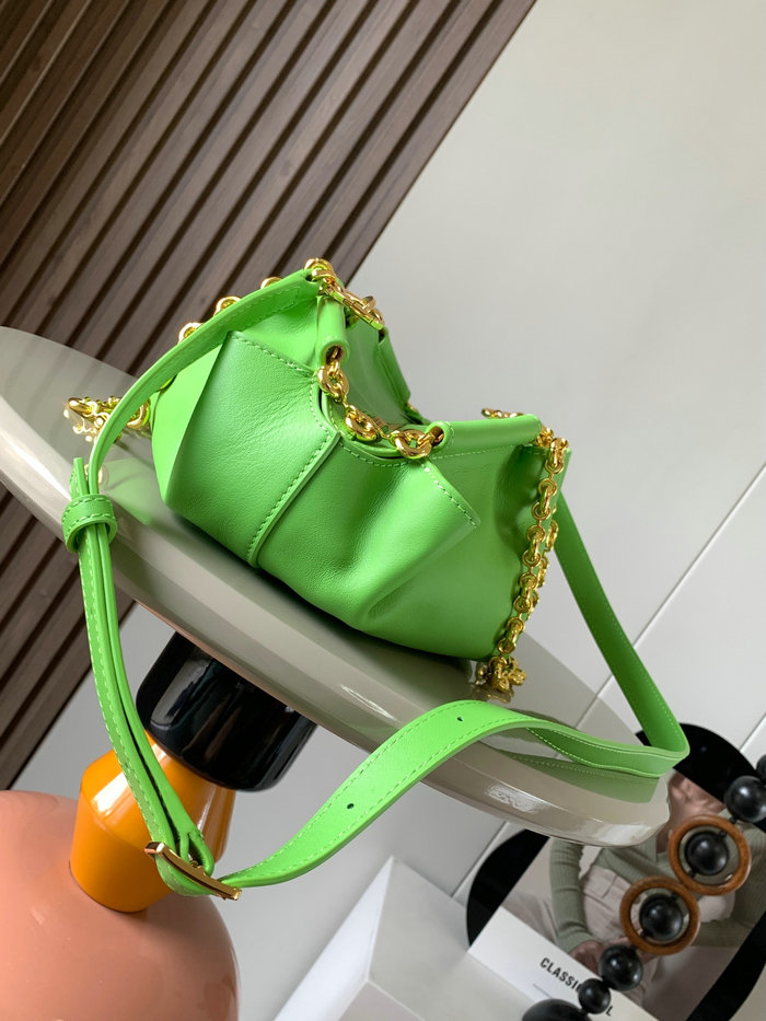 Loewe Paseo Small Leather Chain Shoulder Bag Green L9022