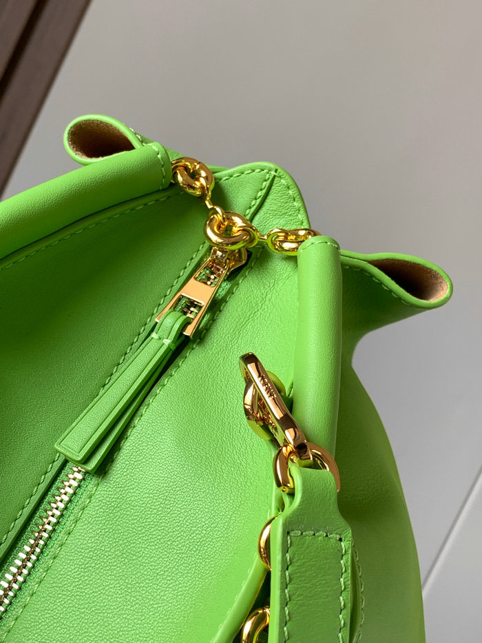 Loewe Paseo Small Leather Chain Shoulder Bag Green L9022