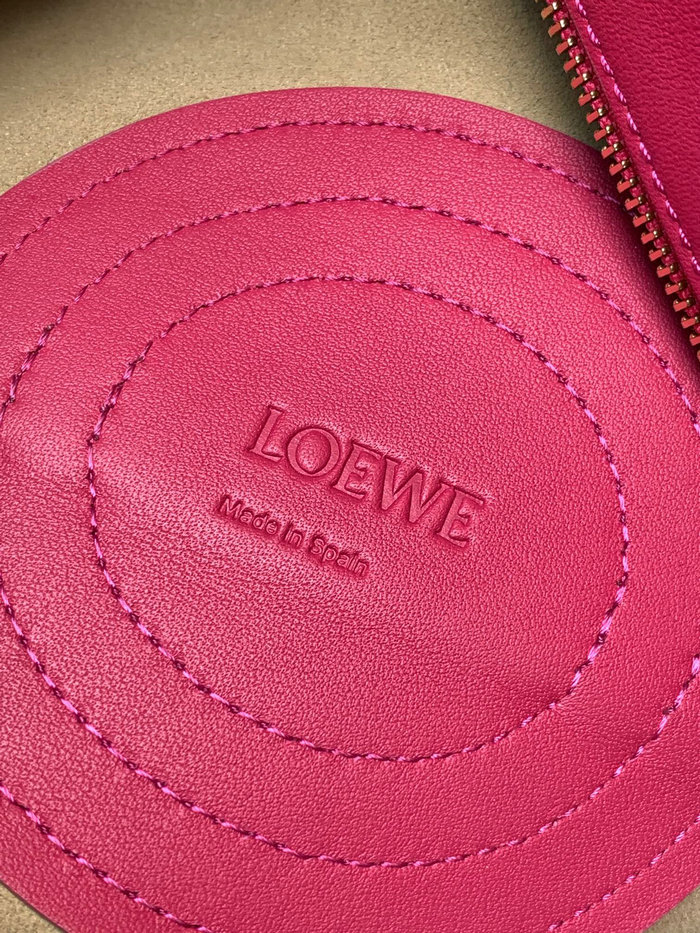 Loewe Paseo Small Leather Chain Shoulder Bag Rose L9022