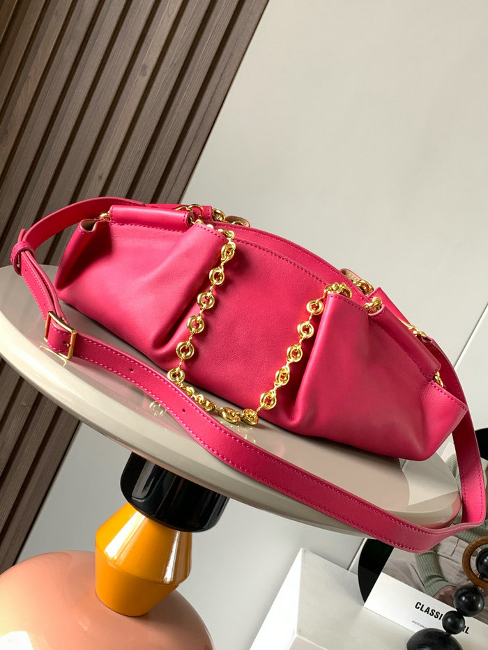 Loewe Paseo Small Leather Chain Shoulder Bag Rose L9022