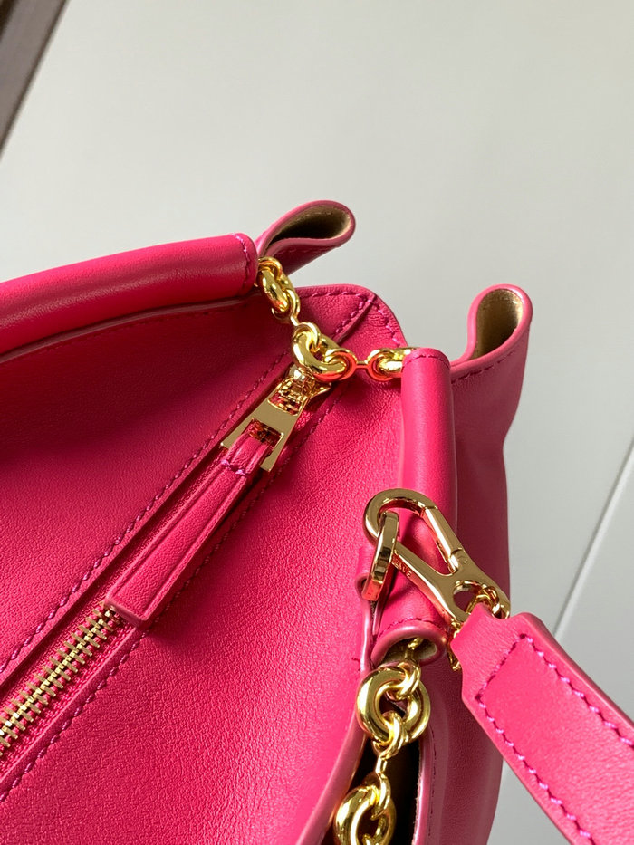 Loewe Paseo Small Leather Chain Shoulder Bag Rose L9022