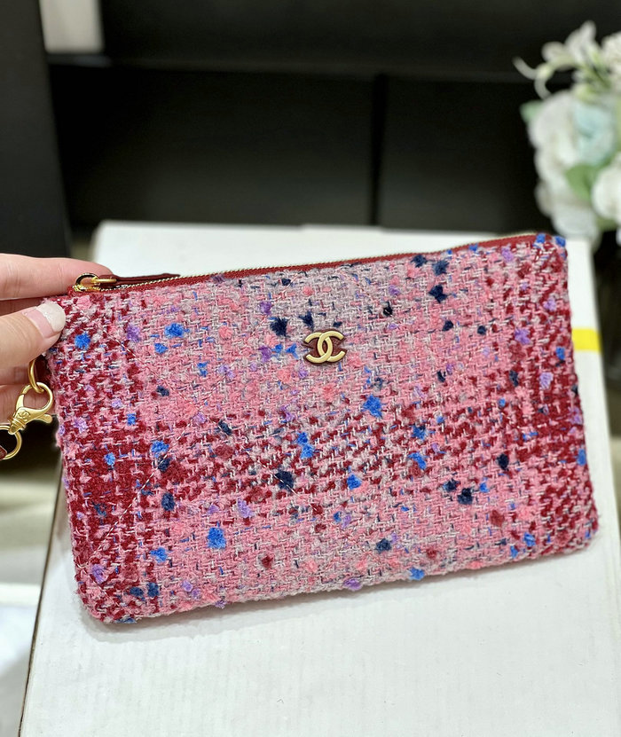 Chanle Tweed Medium 22 Bag Pink AS3261