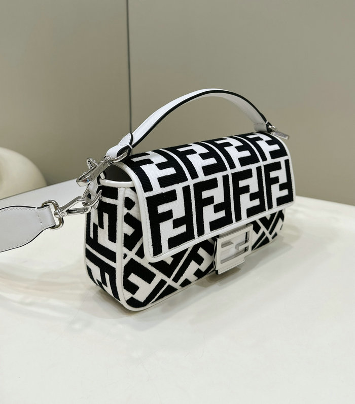 Fendi Baguette canvas bag with FF embroidery F0159