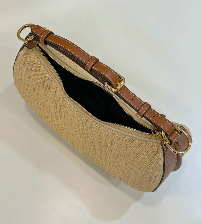 Fendi Fendigraphy Small Raffia Bag Beige F80145