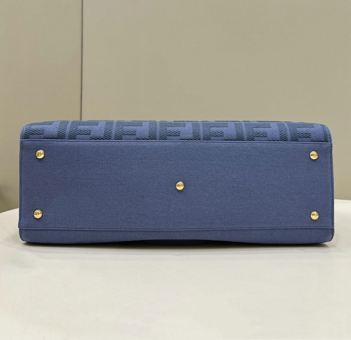 Fendi Medium Canvas X-Tote Blue F8625A