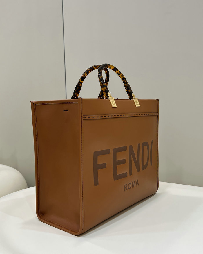 Fendi Medium Sunshine Tote Brown F8266