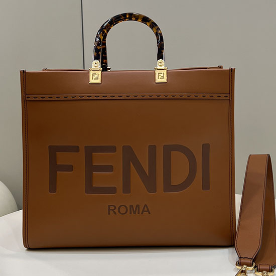 Fendi Medium Sunshine Tote Brown F8266