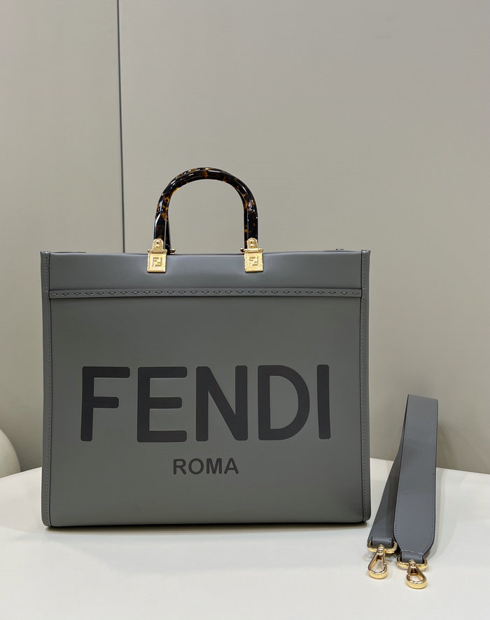 Fendi Medium Sunshine Tote Dark Grey F8266