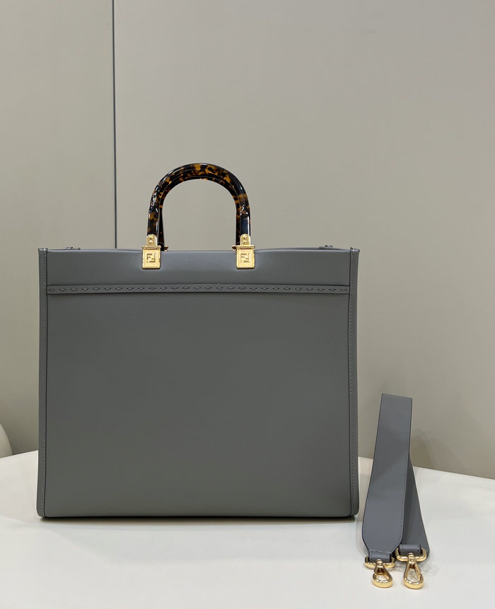 Fendi Medium Sunshine Tote Dark Grey F8266