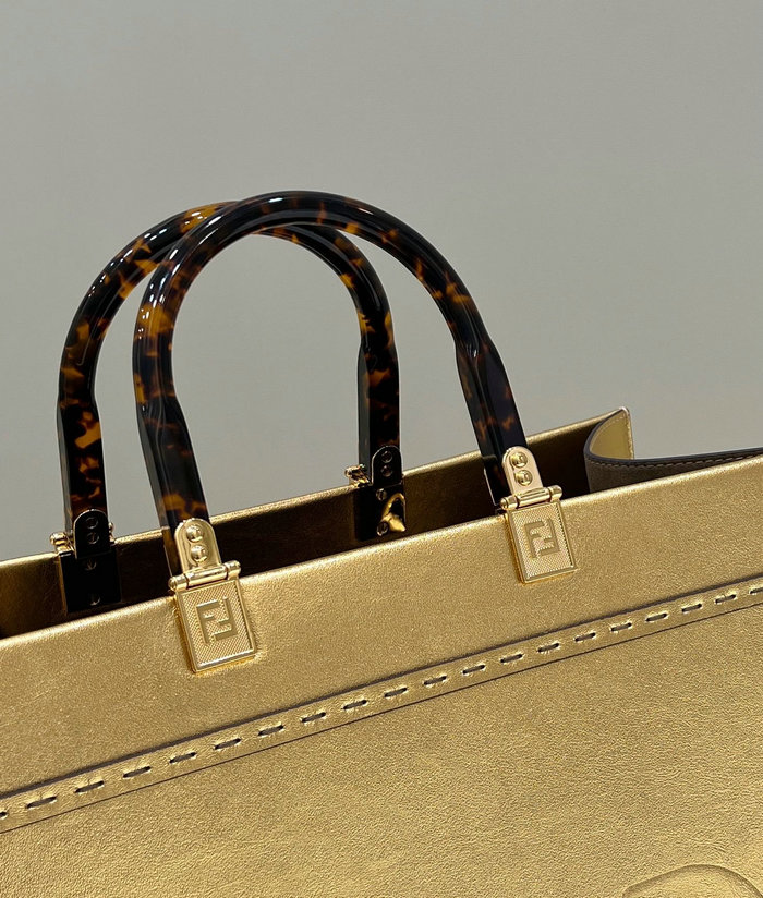 Fendi Medium Sunshine Tote Gold F8266