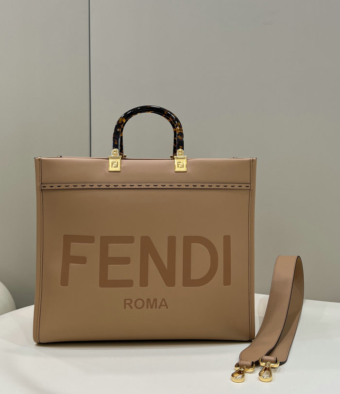 Fendi Medium Sunshine Tote Nude F8266