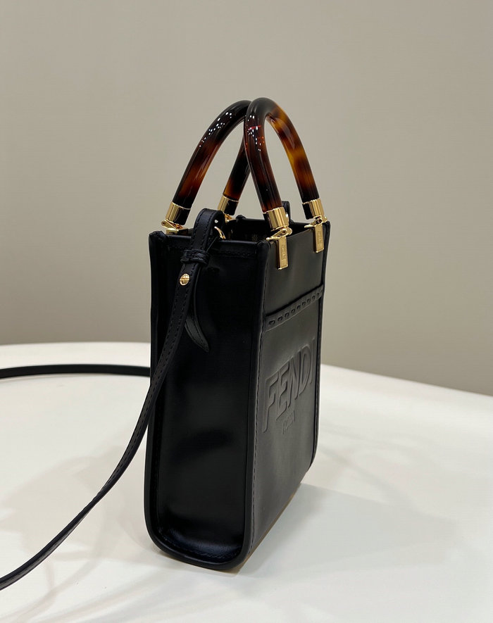 Fendi Sunshine Mini Tote Bag Black F8376