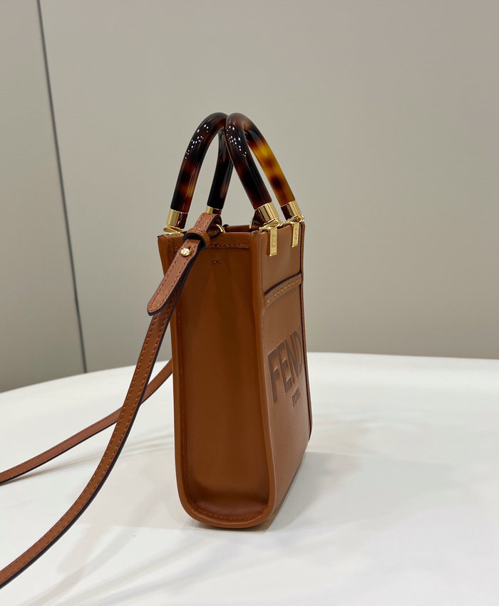 Fendi Sunshine Mini Tote Bag Brown F8376