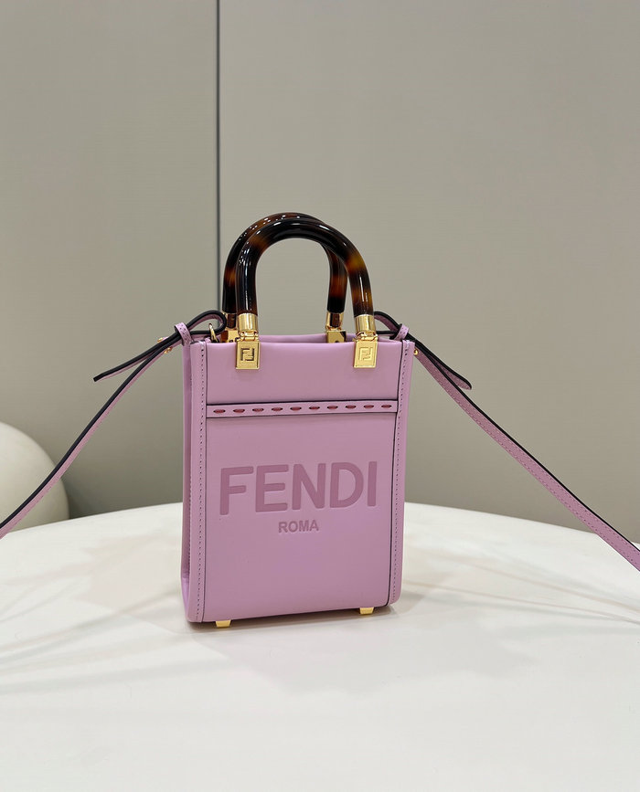 Fendi Sunshine Mini Tote Bag Purple F8376