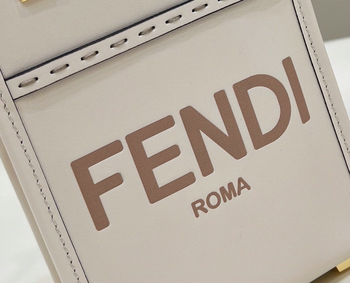 Fendi Sunshine Mini Tote Bag White F8376