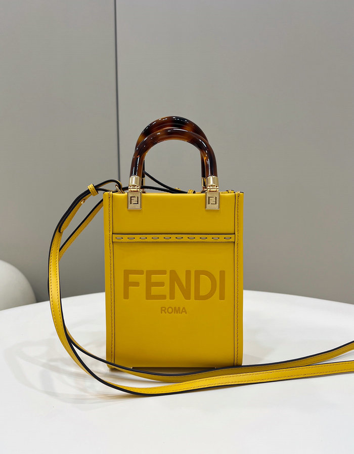 Fendi Sunshine Mini Tote Bag Yellow F8376