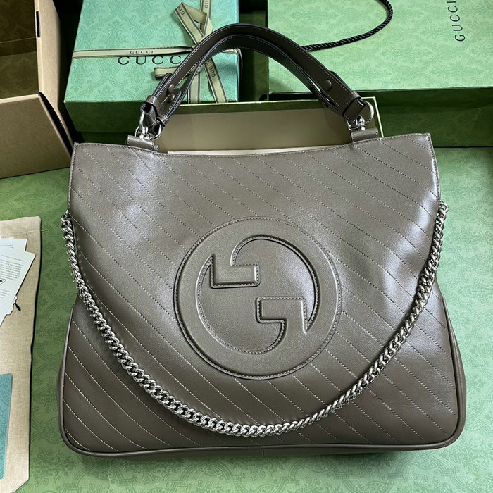 Gucci Blondie Medium Tote Bag Grey 751516