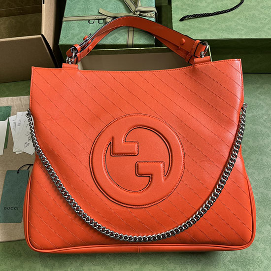 Gucci Blondie Medium Tote Bag Orange 751516