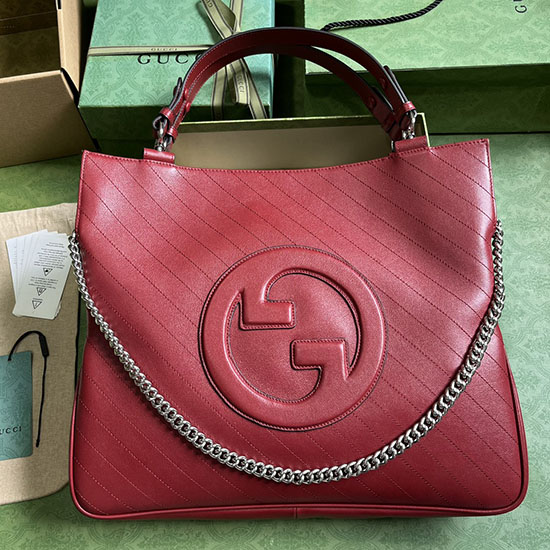 Gucci Blondie Medium Tote Bag Red 751516