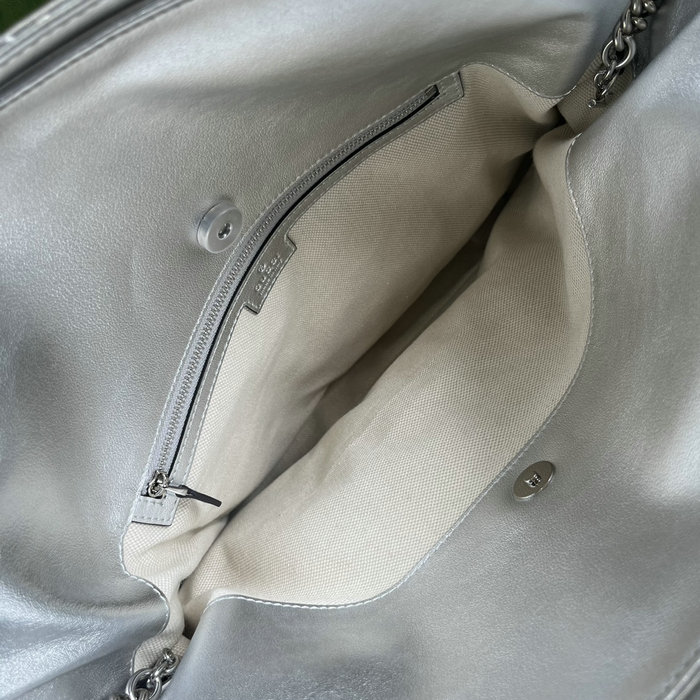 Gucci Blondie Medium Tote Bag Silver 751516