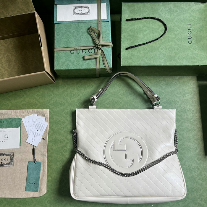 Gucci Blondie Medium Tote Bag White 751516