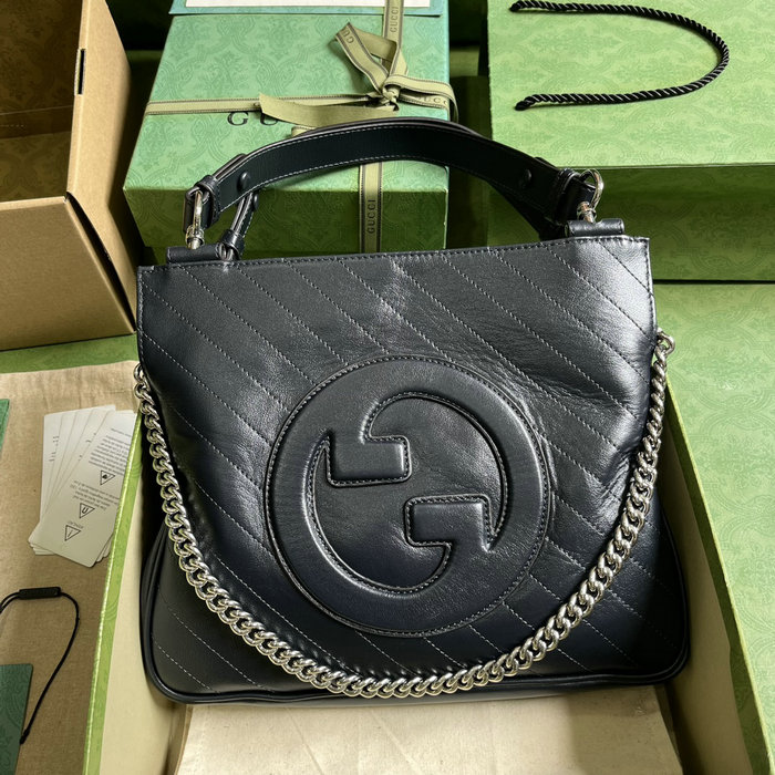 Gucci Blondie Small Tote Bag Navy Blue 751518
