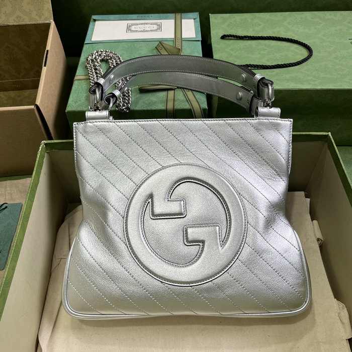 Gucci Blondie Small Tote Bag Silver 751518