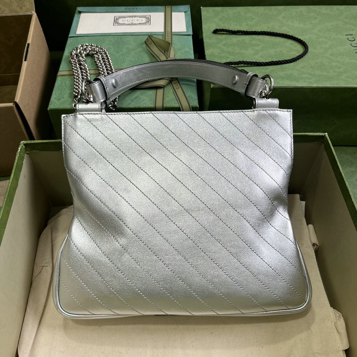 Gucci Blondie Small Tote Bag Silver 751518