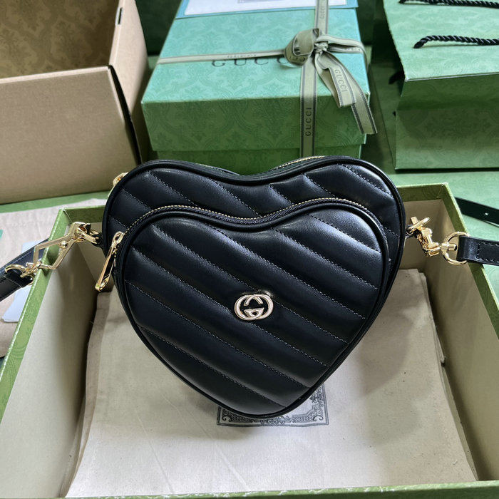 Gucci Interlocking G Mini Heart Shoulder Bag 751628