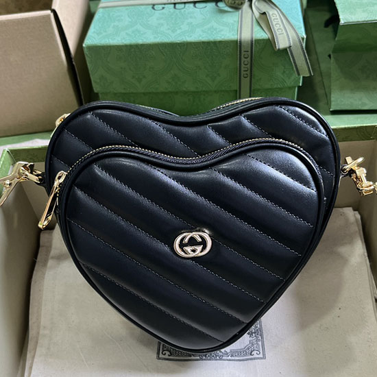 Gucci Interlocking G Mini Heart Shoulder Bag 751628