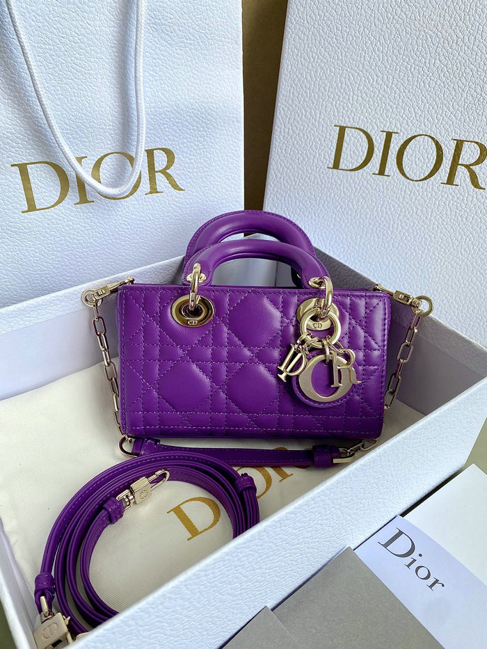 Mini LADY D-JOY BAG Purple DM3380