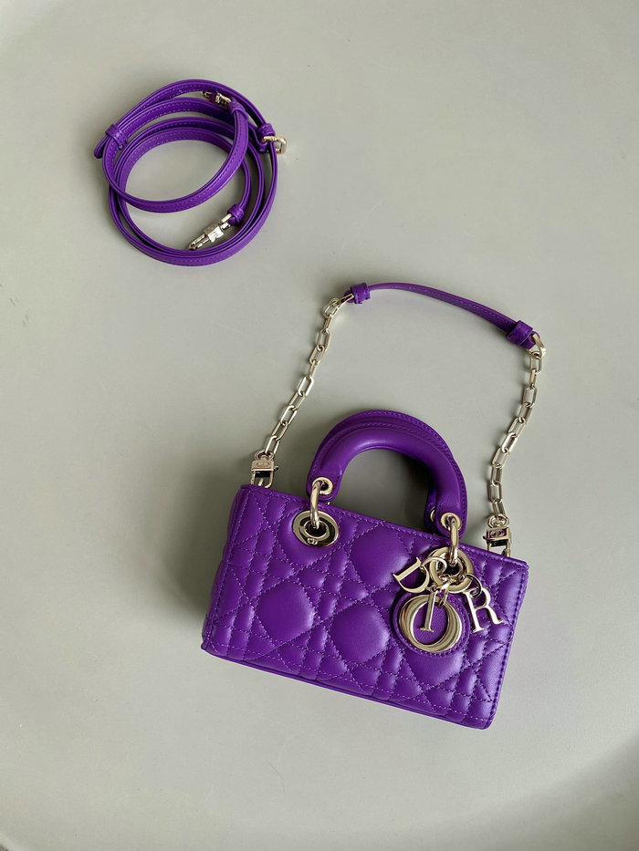 Mini LADY D-JOY BAG Purple DM3380