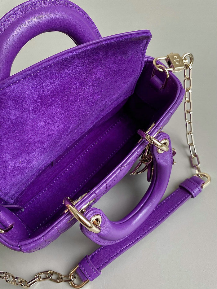 Mini LADY D-JOY BAG Purple DM3380