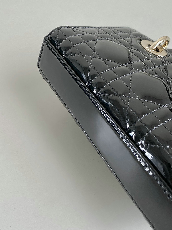 Mini LADY D-JOY Patent Leather BAG Black DM3380