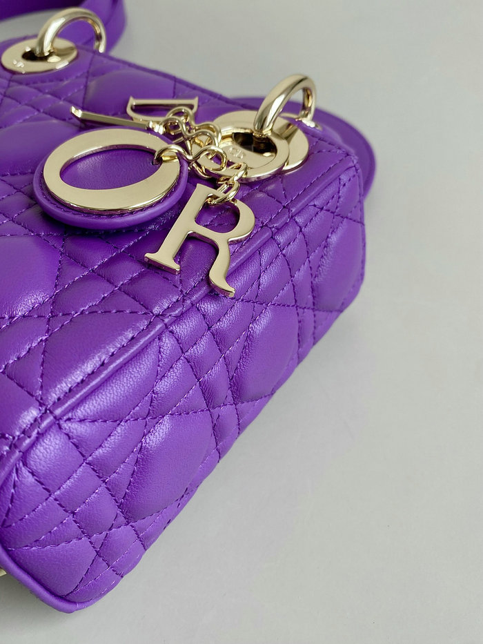 Mini Lady Dior Bag Purple D3310