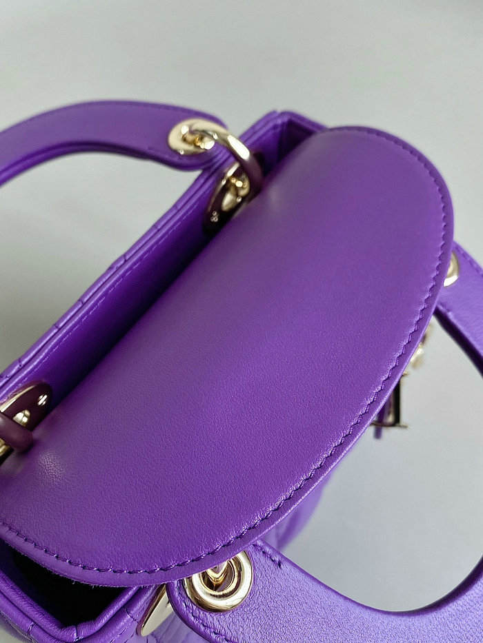 Mini Lady Dior Bag Purple D3310