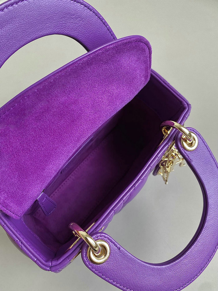 Mini Lady Dior Bag Purple D3310