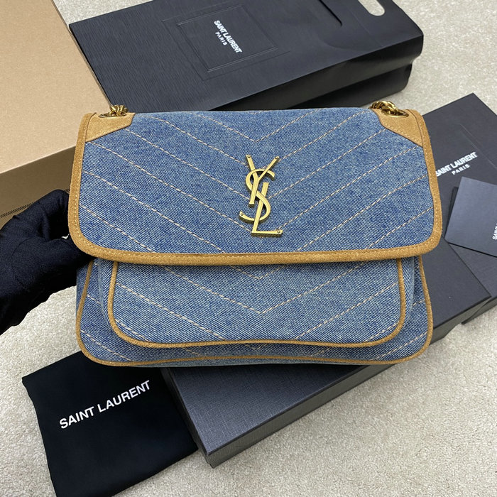 Saint Laurent Denim Denim Niki Bag 633150