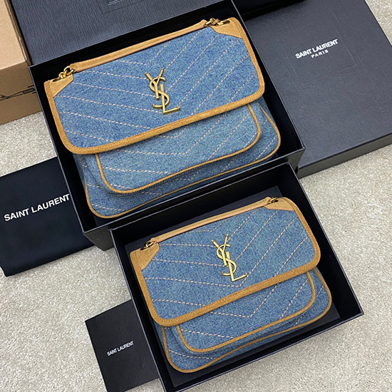 Saint Laurent Denim Denim Niki Bag 633150