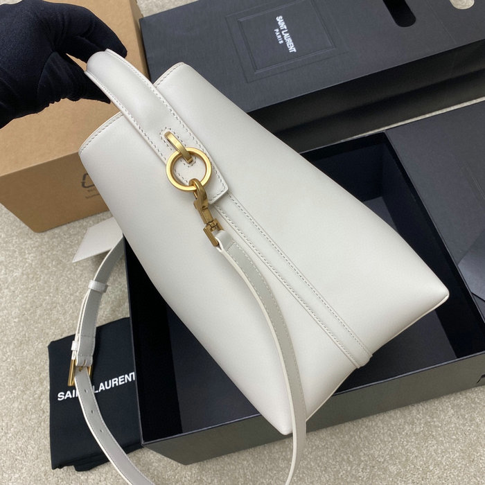 Saint Laurent Le 37 in Shiny Leather White 742828