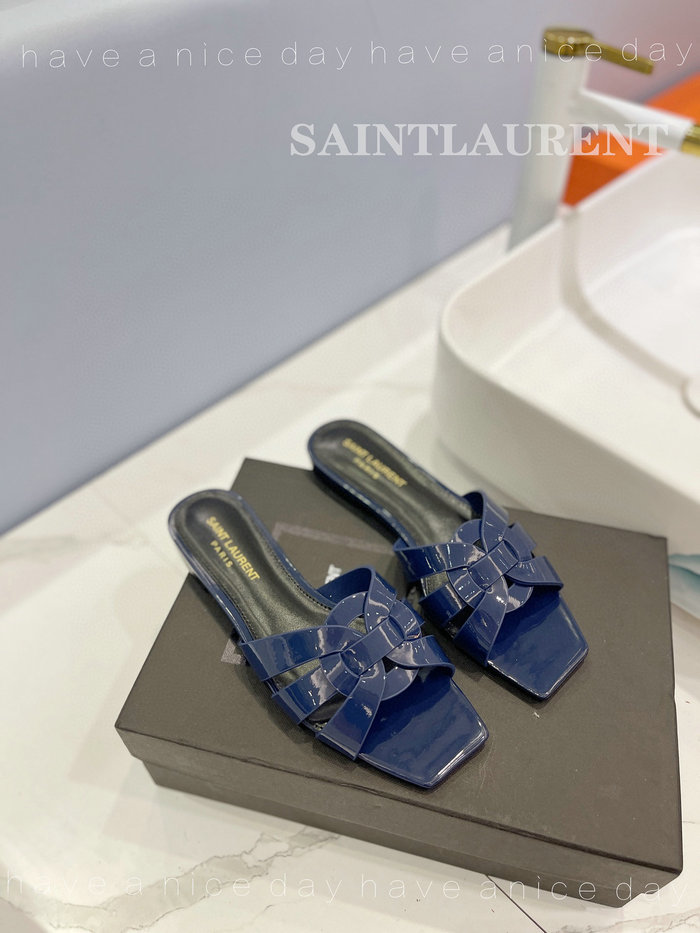 Saint Laurent Leather Slippers SDY072604