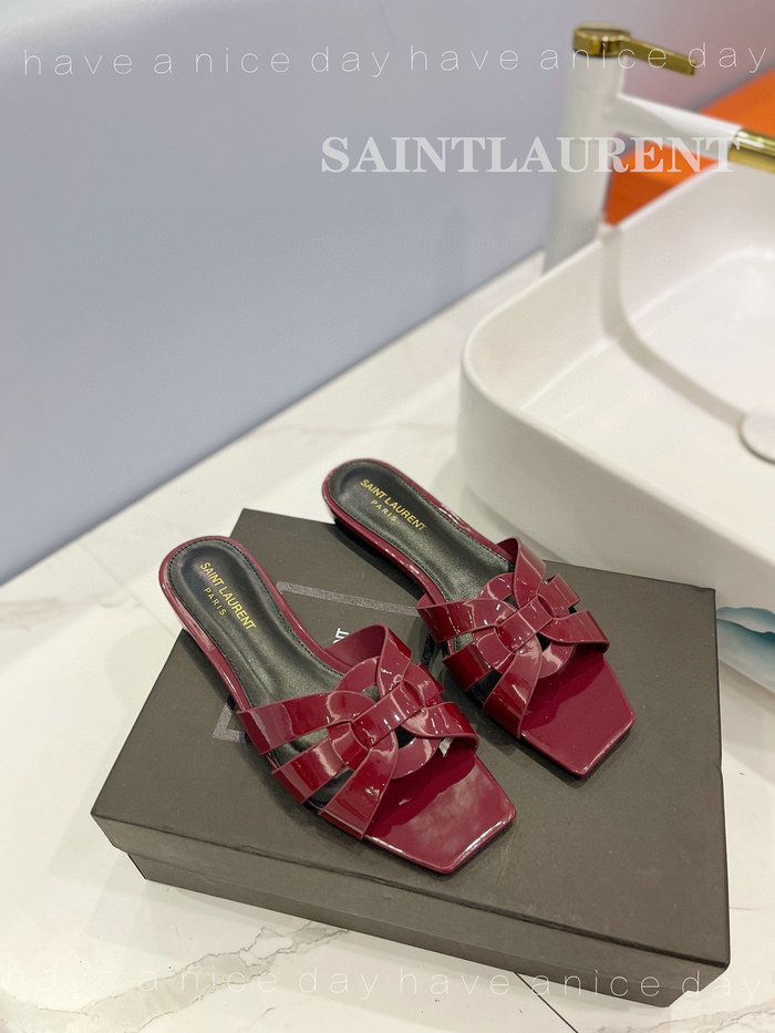 Saint Laurent Leather Slippers SDY072604