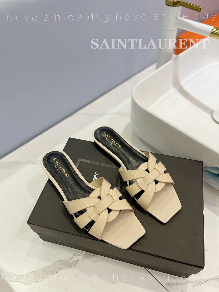 Saint Laurent Leather Slippers SDY072604