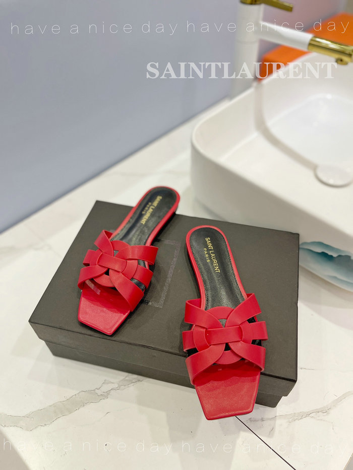 Saint Laurent Leather Slippers SDY072605